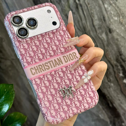 CD Pink Luxury iPhone Case with Logo