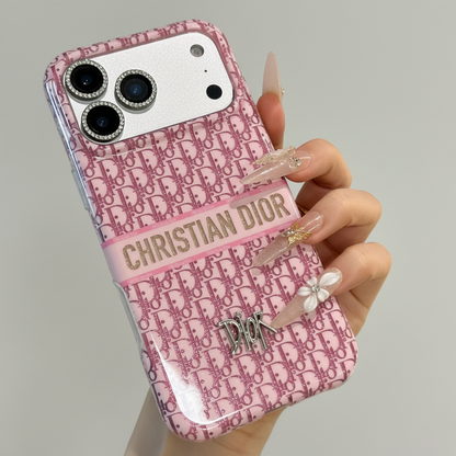CD Pink Luxury iPhone Case with Logo