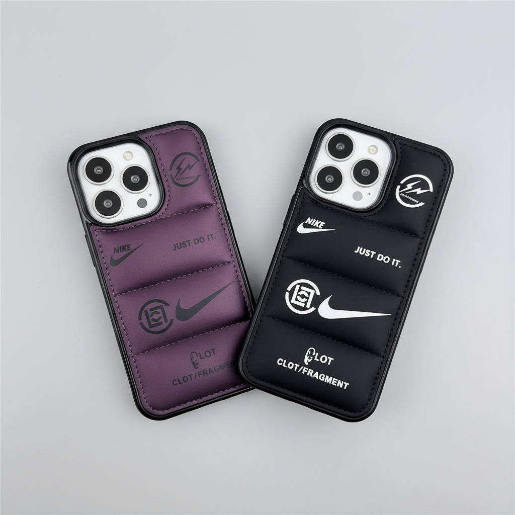 Streetwear Puffer Phone Case – Quilted Back Cover