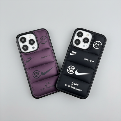 Streetwear Puffer Phone Case – Quilted Back Cover