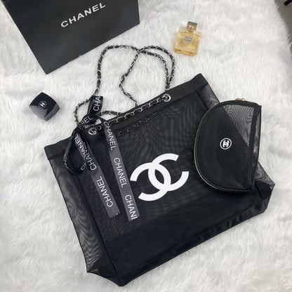 Chanel Beaute Mesh Tote Set