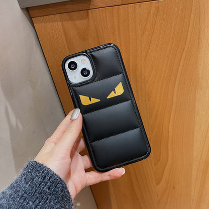 Monster Eyes Puffy Down iPhone case