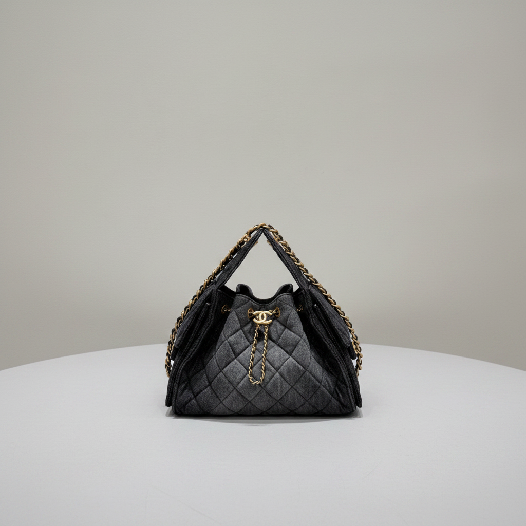 Washed Black Denim 25 Bag - Small