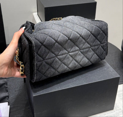 Washed Black Denim 25 Bag - Small