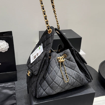 Washed Black Denim 25 Bag - Small