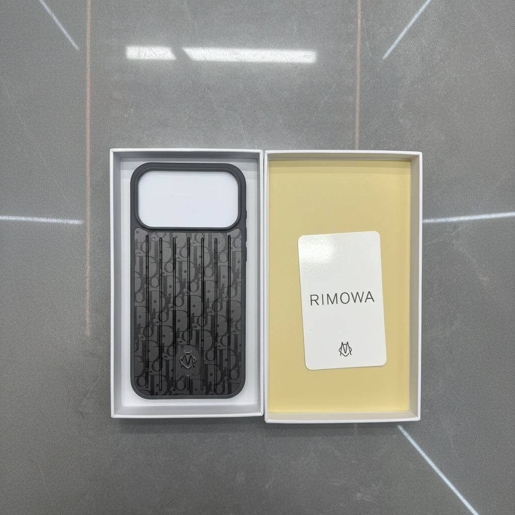 Dior X Luxury Aluminium iPhone 17 Case -Black