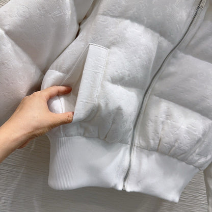 White Monogram Puffer Jacket