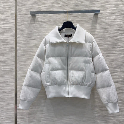 White Monogram Puffer Jacket