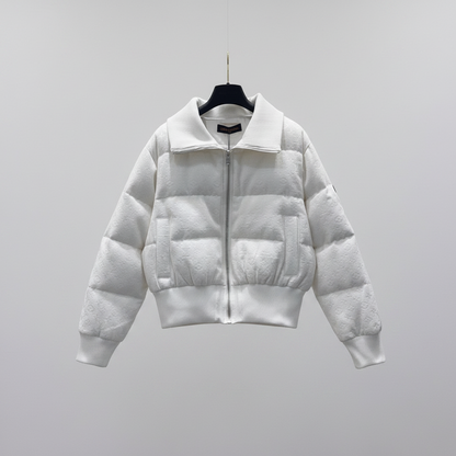White Monogram Puffer Jacket