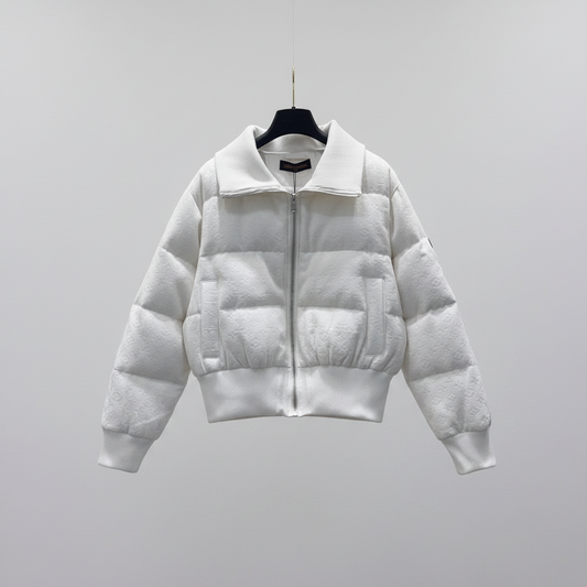 White Monogram Puffer Jacket