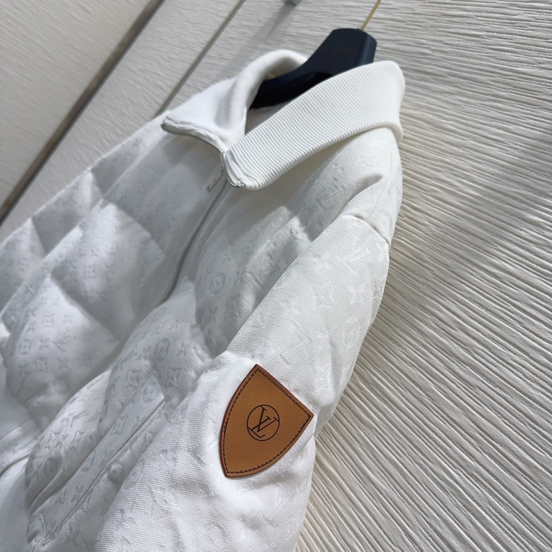 White Monogram Puffer Jacket