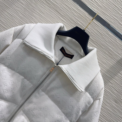White Monogram Puffer Jacket