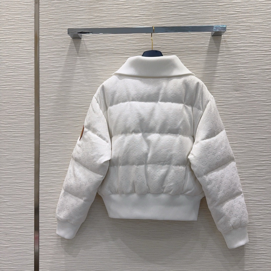 White Monogram Puffer Jacket