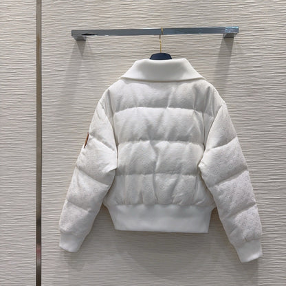 White Monogram Puffer Jacket