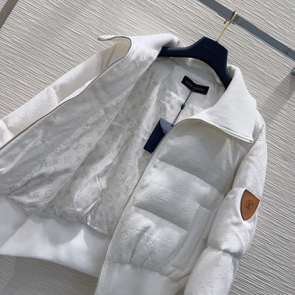 White Monogram Puffer Jacket