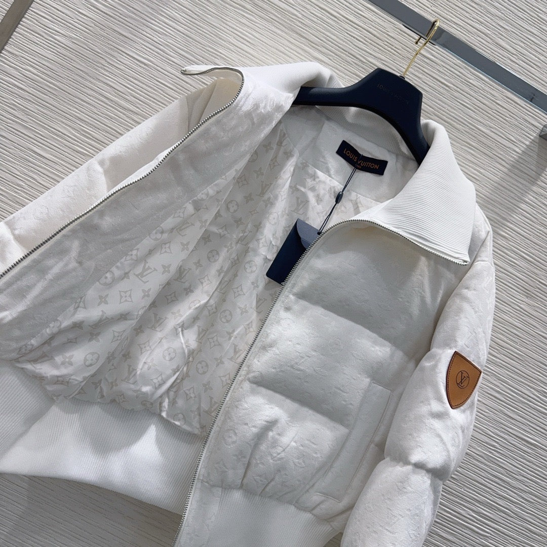 White Monogram Puffer Jacket