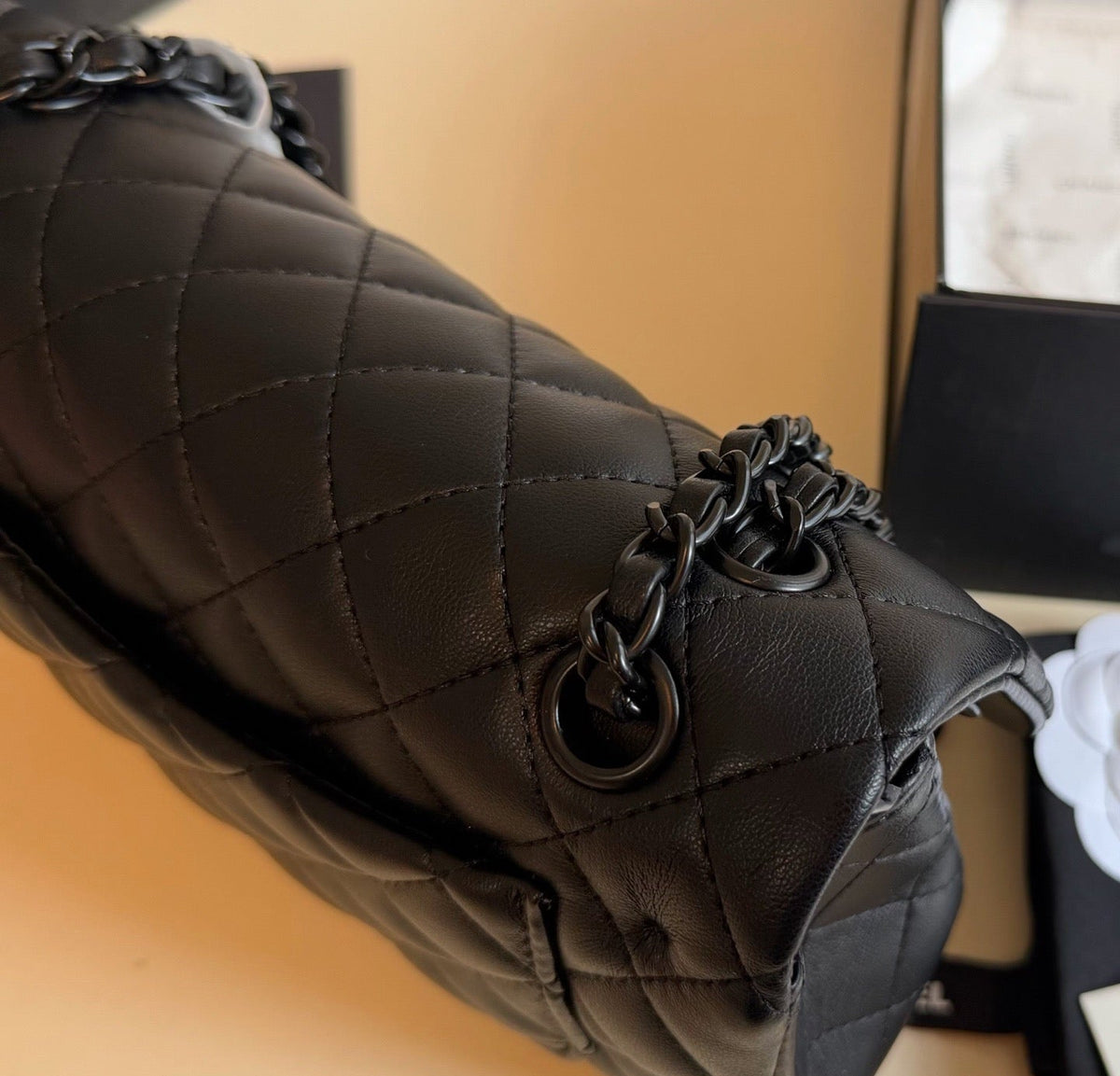 So Black Double Flap Bag - Lambskin