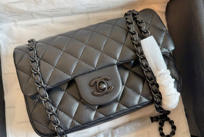 So Black Double Flap Bag - Lambskin
