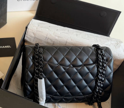 So Black Double Flap Bag - Lambskin