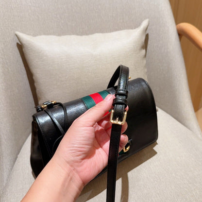 Paparazzo Medium Black Leather Bag