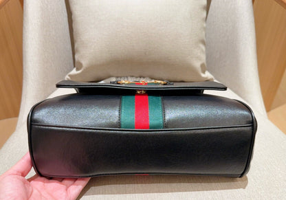 Paparazzo Medium Black Leather Bag