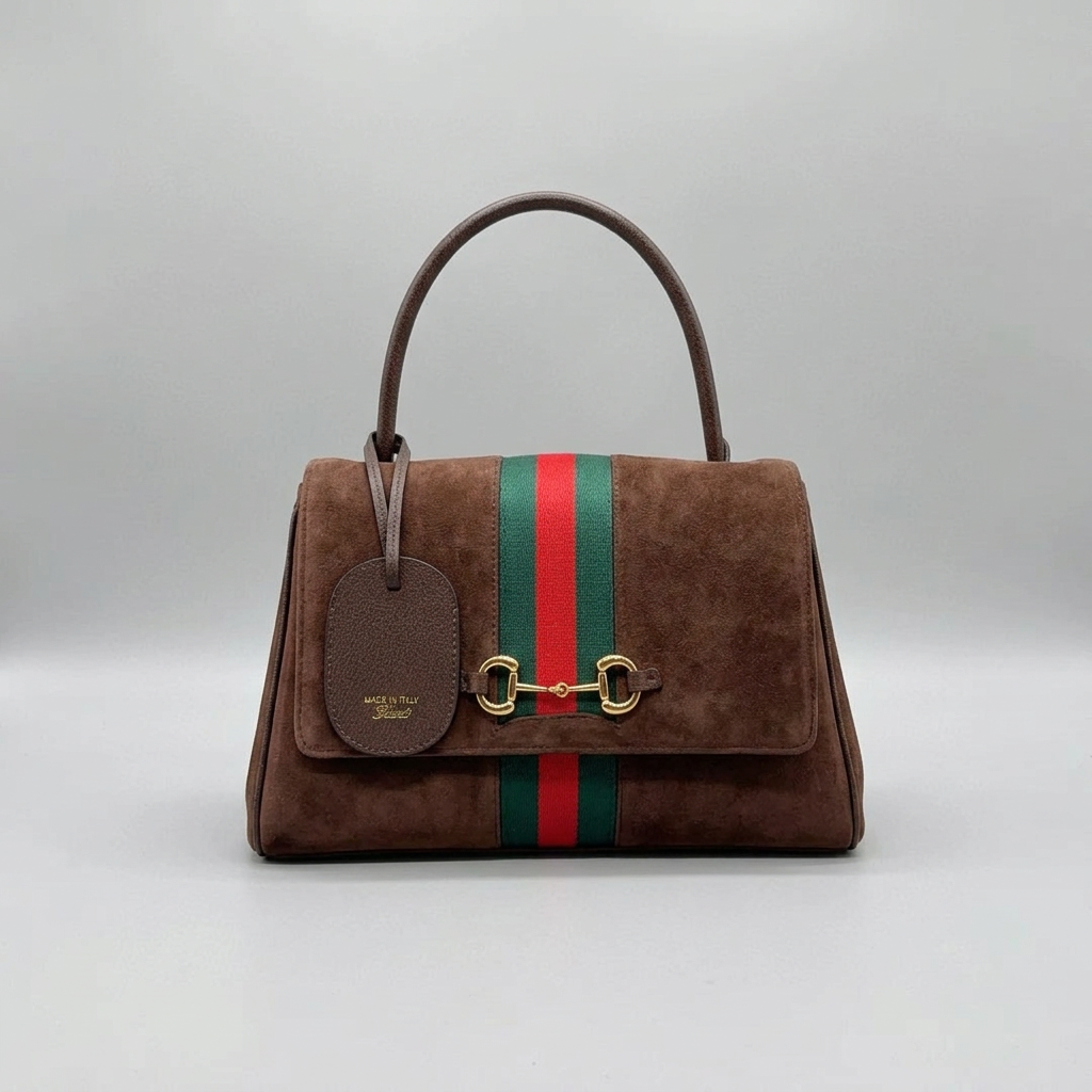 Suede Paparazzo Brown Bag - Medium