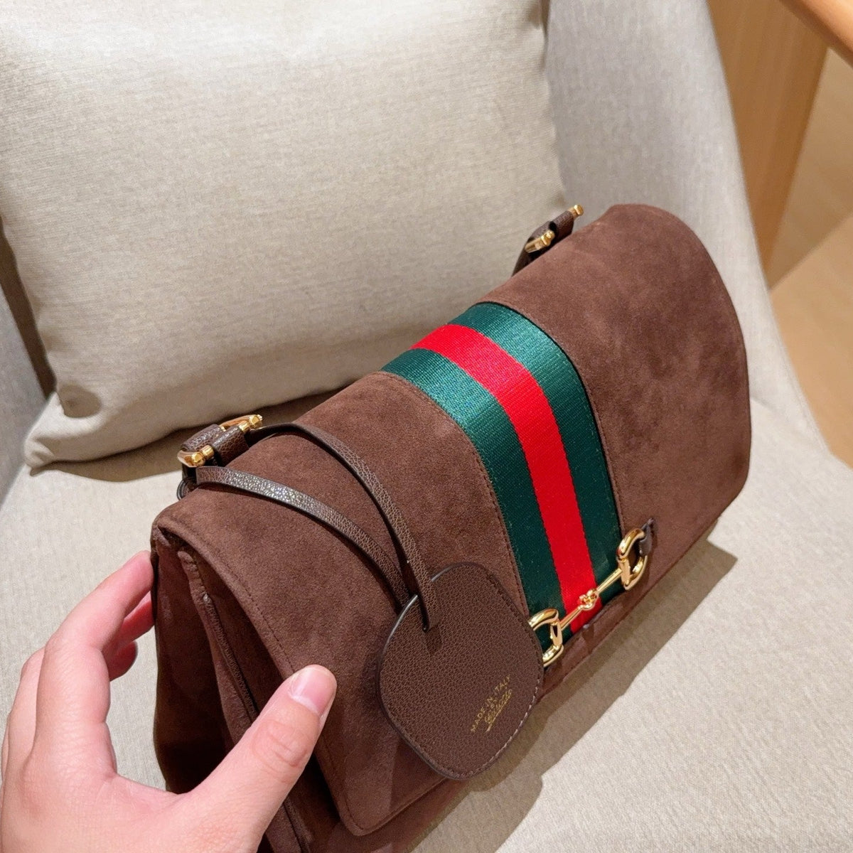 Suede Paparazzo Brown Bag - Medium