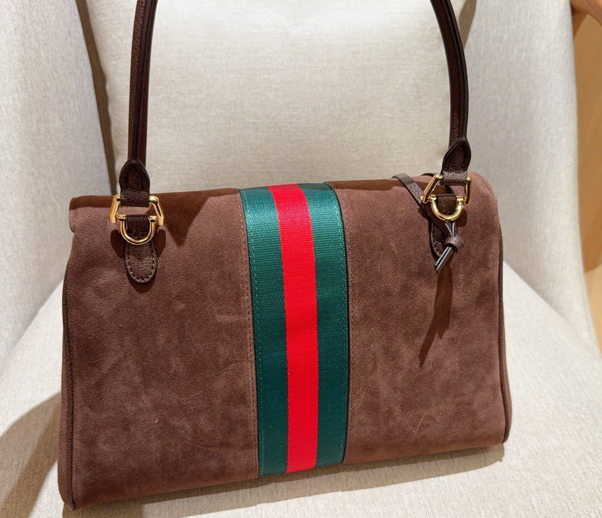 Suede Paparazzo Brown Bag - Medium