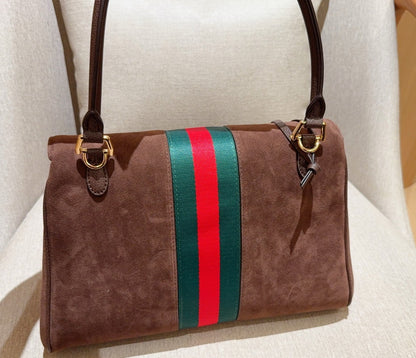 Suede Paparazzo Brown Bag - Medium