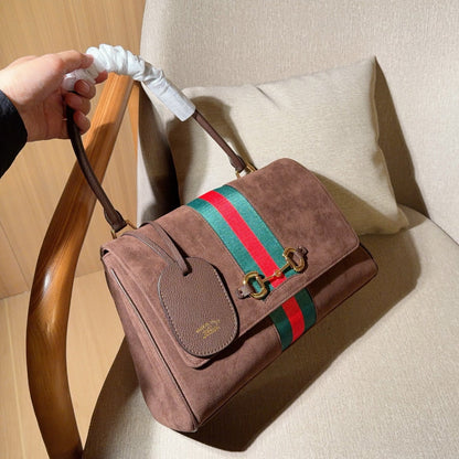 Suede Paparazzo Brown Bag - Medium