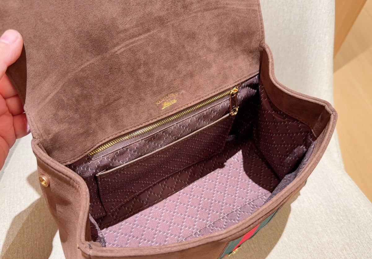 Suede Paparazzo Brown Bag - Medium