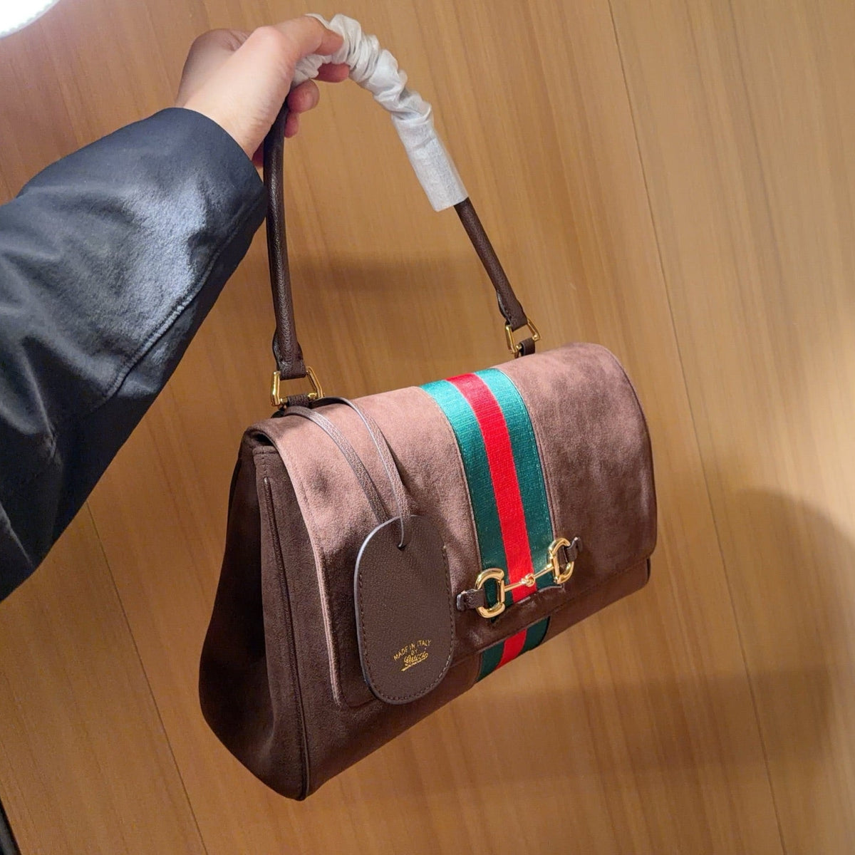Suede Paparazzo Brown Bag - Medium