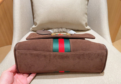 Suede Paparazzo Brown Bag - Medium