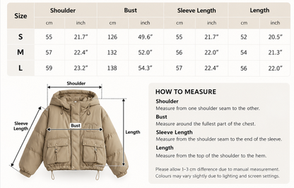 Luxury Puffer Cargo Jacket