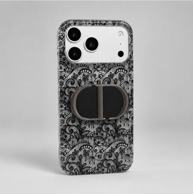 Dior Lace Mirror Phone Case – iPhone 15–18