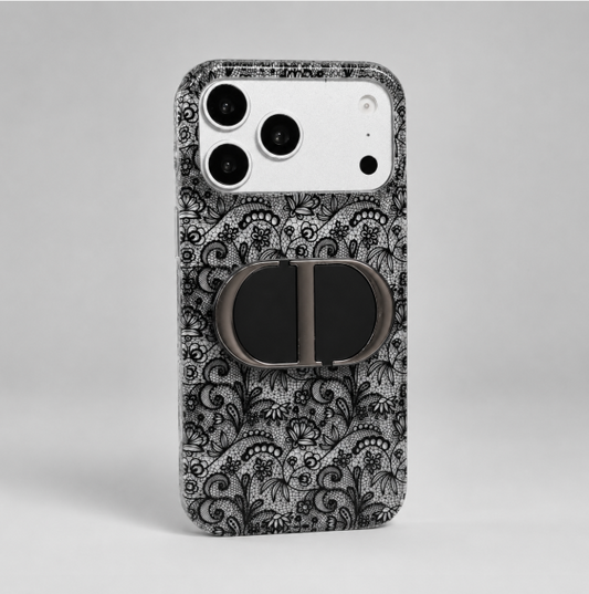 Dior Lace Mirror Phone Case – iPhone 15–18