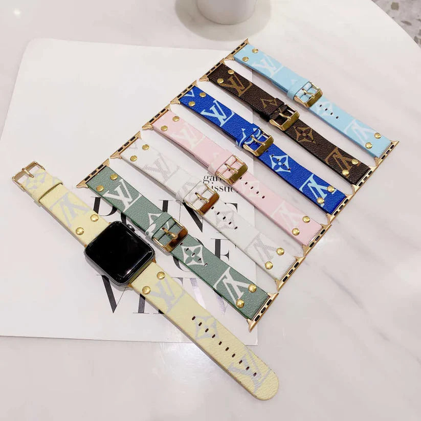 Colored Luxe Canvas Leather Watch Strap