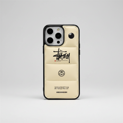 Neutral Tones Streetwear Eight ball  Puffy iPhone case