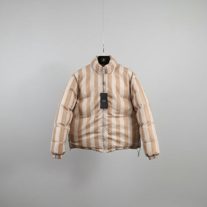 Reversible Designer Puffer Jacket - Apricot