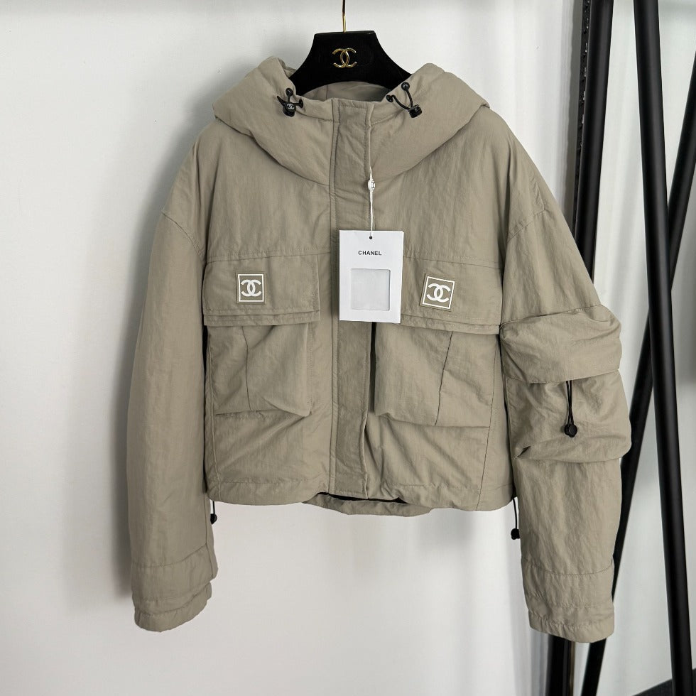 Luxury Puffer Cargo Jacket