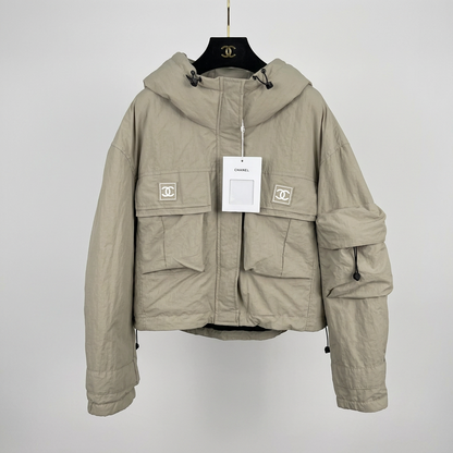 Luxury Puffer Cargo Jacket