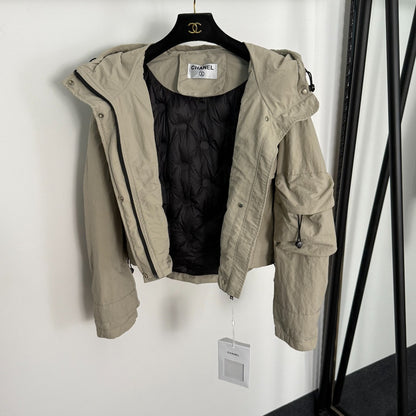 Luxury Puffer Cargo Jacket