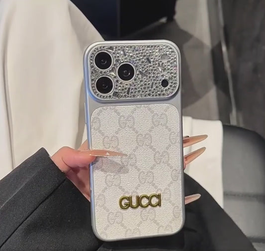 GG Canvas Rhinestone iPhone Case
