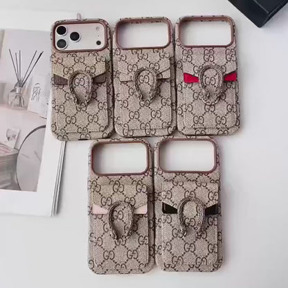 Luxe Horseshoe Buckle Woven iPhone Case