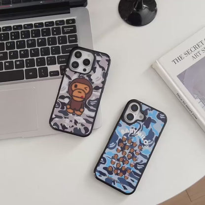 Camo Baby Monkey Mirrored iPhone Case