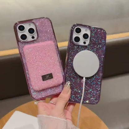Sparkle MagSafe Case + Detachable Card Holder