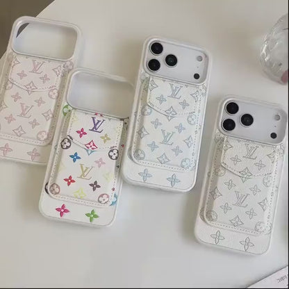 Pastel Monogram MagSafe iPhone Case with Detachable Wallet