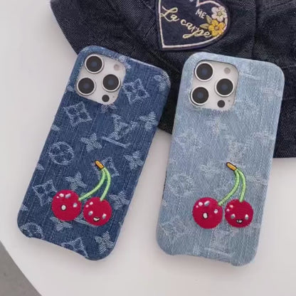 Denim Luxe Cherry Case