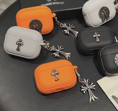 Matte Chrome Cross AirPod Case