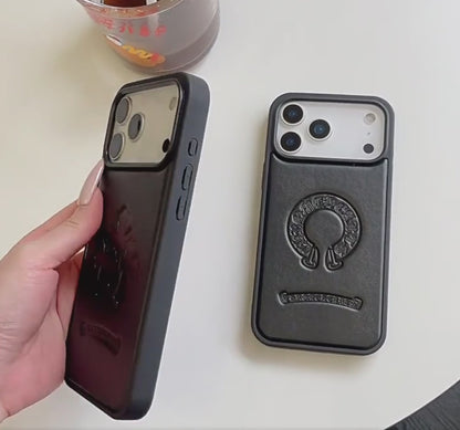 Premium Faux Chrome Leather iPhone Case